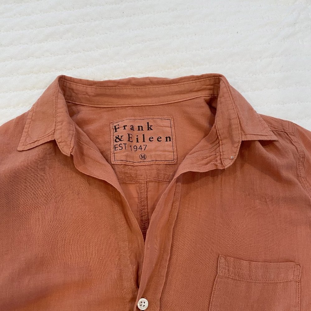 Frank & Eileen button down organic voile (rare summer red)